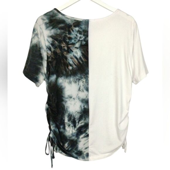 Riley & James Tie Dye Dragon Print Runched Sides Top size 2X - Picture 2 of 14